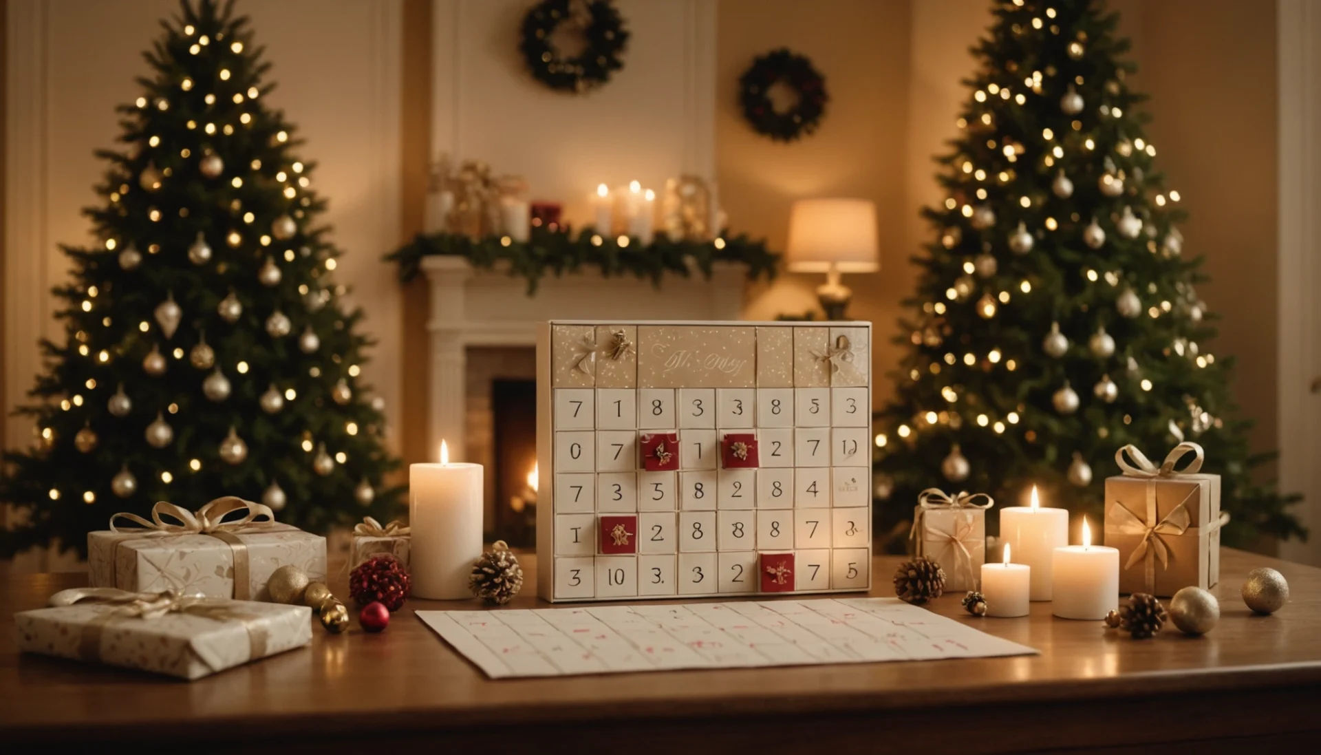 étiquettes calendrier de l'avent à imprimer